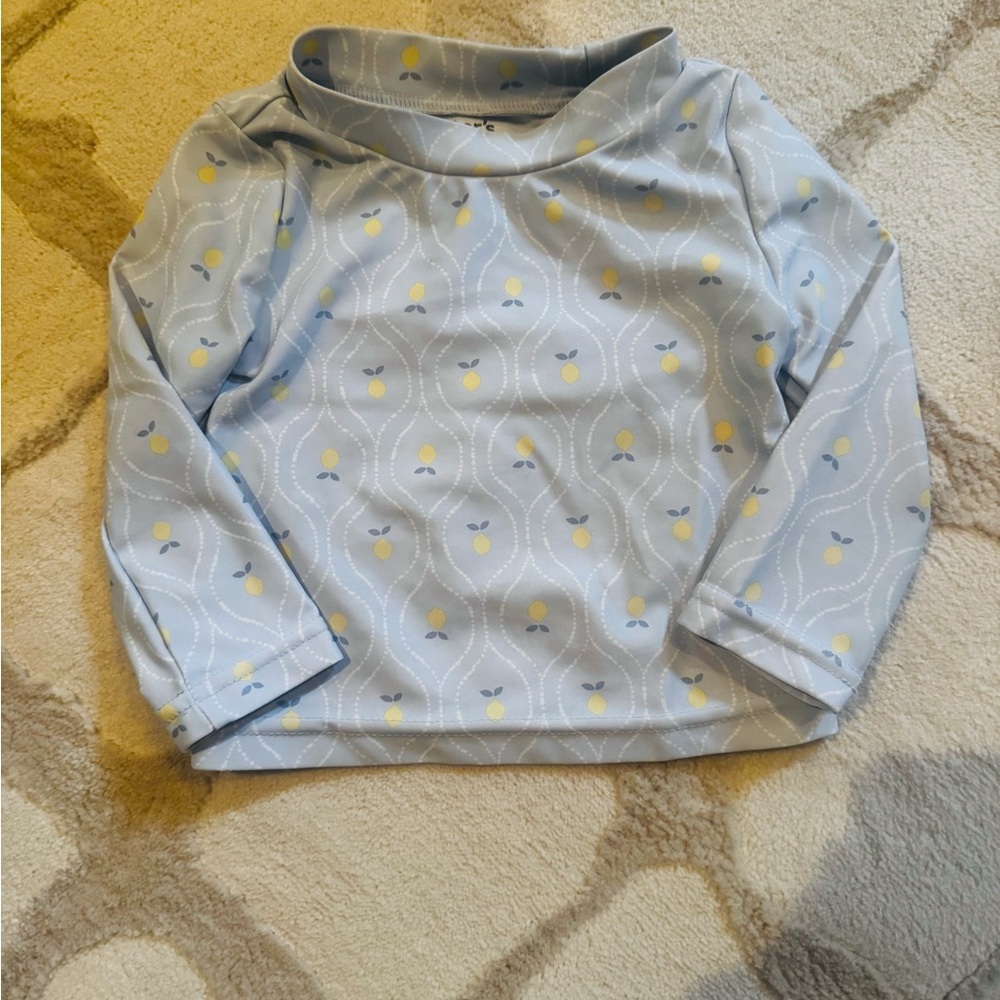 Swim Shirt Size 6 months Rash Guard in Light Blue with yellow lemons in EEUC